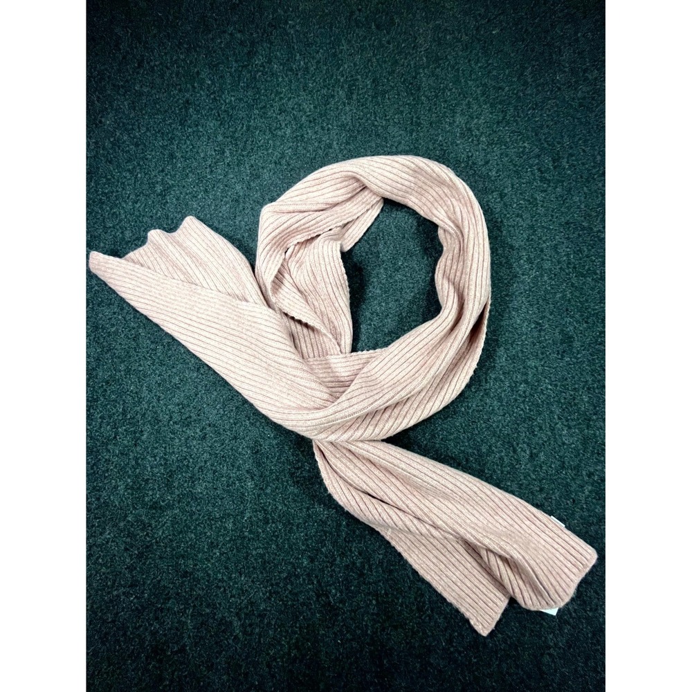 Sonoma Goods For Life Scarf Womens One Size Pink Ribbed Tight Knit Cozy Casual